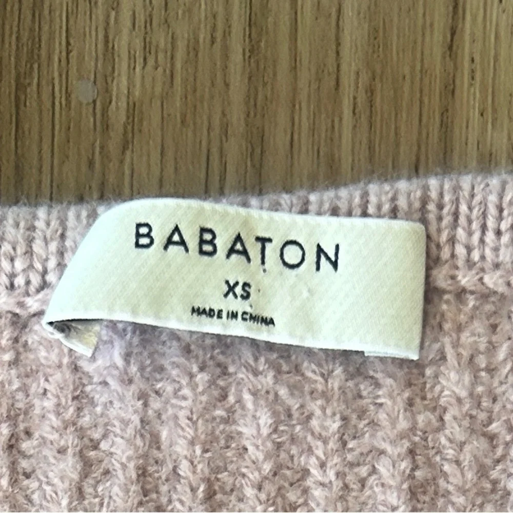 Aritzia Babaton Valadon Balloon Sleeve Sweater Mauve XS Merino Wool